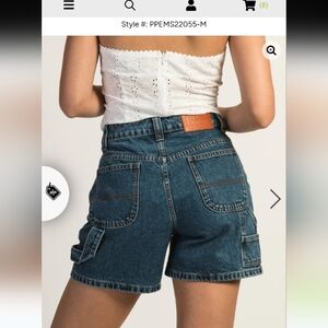 Princess Polly Lou Carpenter Denim Shorts